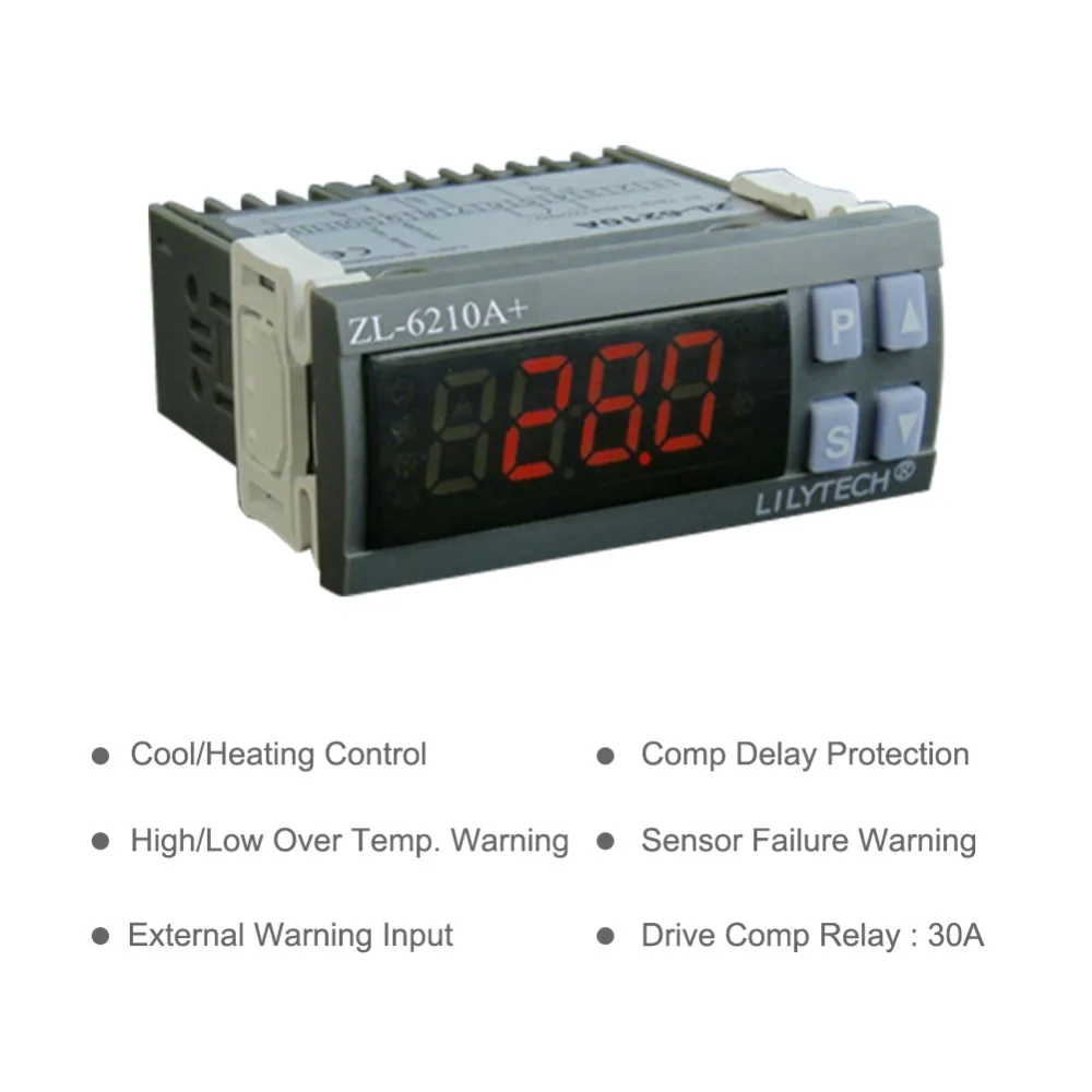 

ZL-6210A+ Refrigeration Refrigerator Cold Storage Electronic Thermostat Seafood Machine Thermostat Water Heater Controller NTC