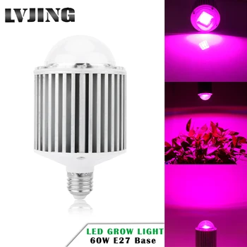 

Led Plants Grow Light E27 20 LED 60W Phyto Growlight Cob Lamp for Flower Hydroponics System Indoor Greenhouse Aquarium Tent Lamp