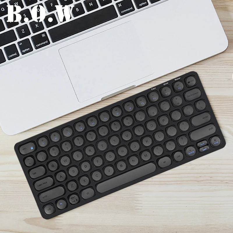 

[NEW] B.O.W Ultra Thin 2.Ghz Wireless Keyboard , Rechargeable Slim &Sleek Metal keyboard for PC Laptop Computer, Plug and Play