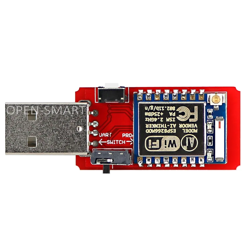 Open-smart usb para esp8266 ESP-07 wi-fi módulo embutido antena 2.4g serial transceptor para ESP-07 de depuração de programação de firmware