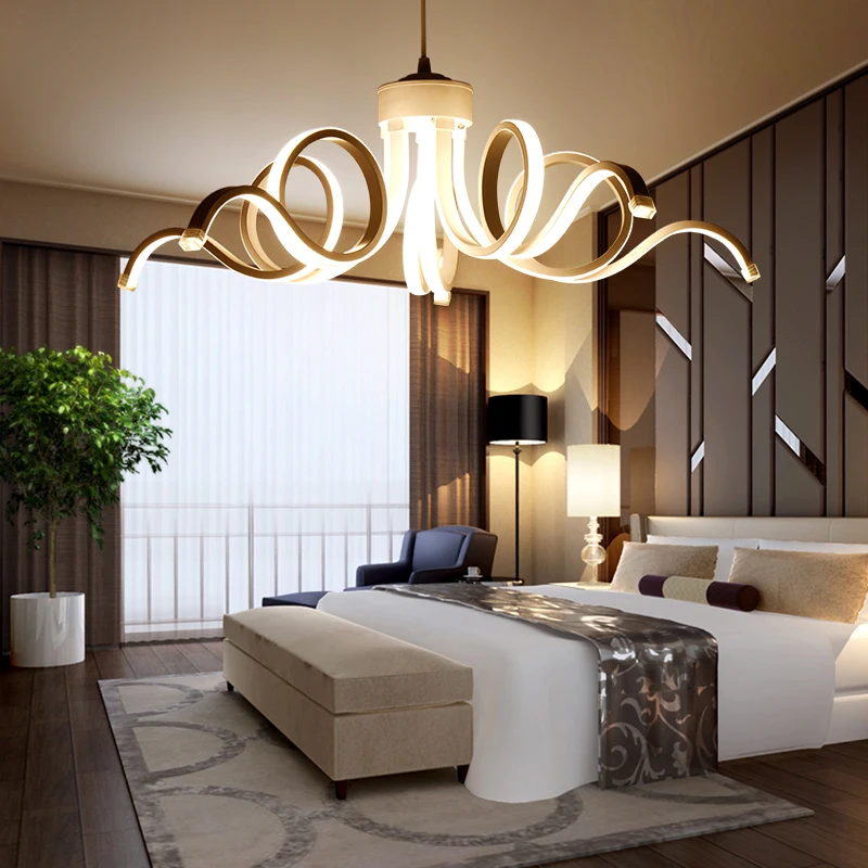 

Living Dinning Room Bedroom Pendant lustre Chandelier Light Fixtures Modern Nordic Loft Hanging Chandelier Lamp Luminaria Avize