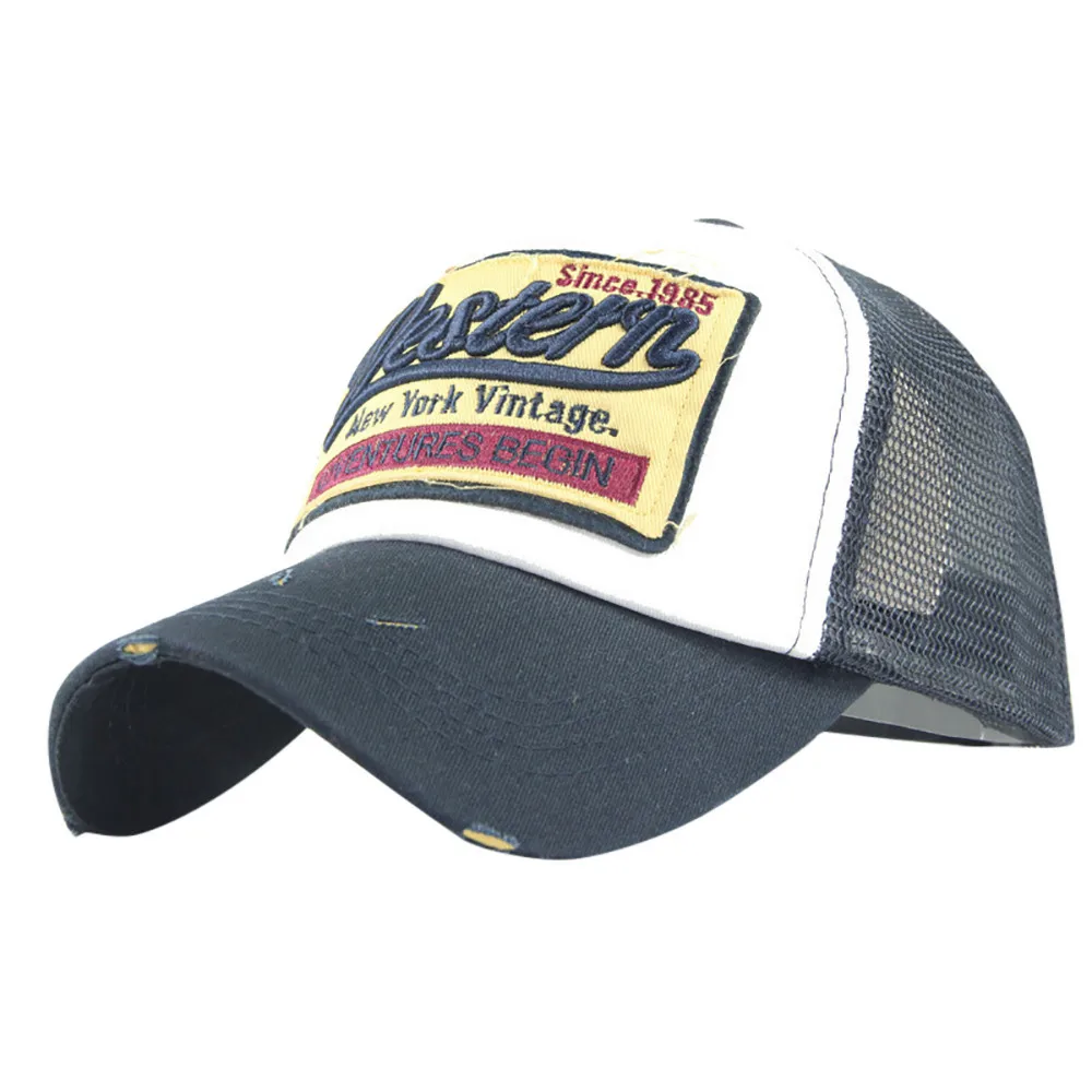 Летние Вышитые бейсбольные кепки сетчатые головные уборы для мужчин и женщин унисекс повседневные мыть кепки шляпы Хип Хоп Snapback шляпы# L