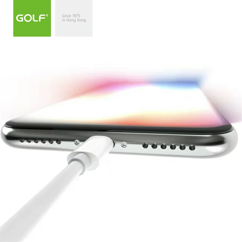 GOLF 1 м Быстрая зарядка USB кабель синхронизации данных для iPhone 6 6S 7 8 Plus X XS MAX XR 5 5S 5C SE оригинальные кабели для зарядного устройства USB