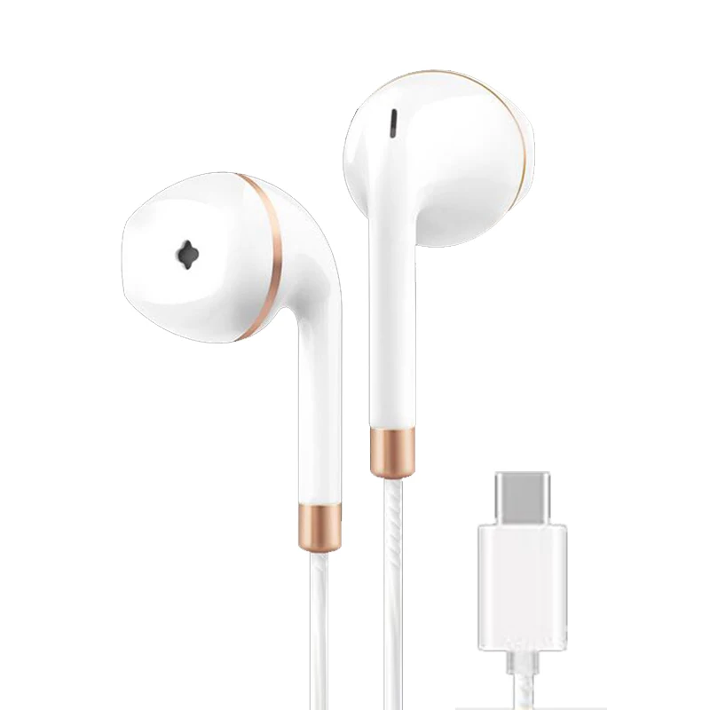 

Hangfd EP-12 Type C Earphone For Letv 2 2 Pro 2 Max P9 Digital Lossless Audio Type-C Auricular Plug Gold Earphones With Mic