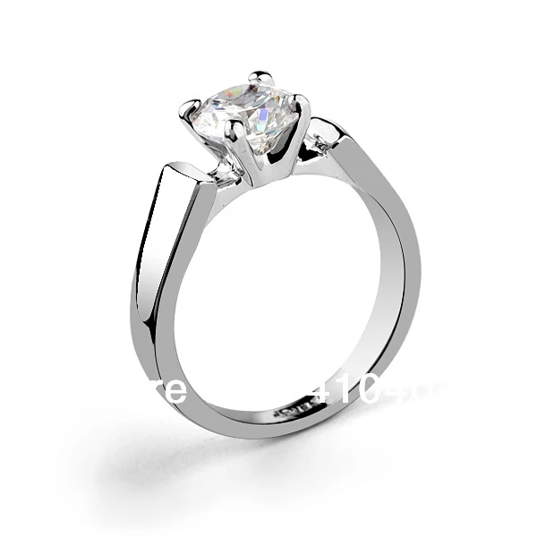 

crystal white gold color simple classic style women wedding rings jewelryL-113299