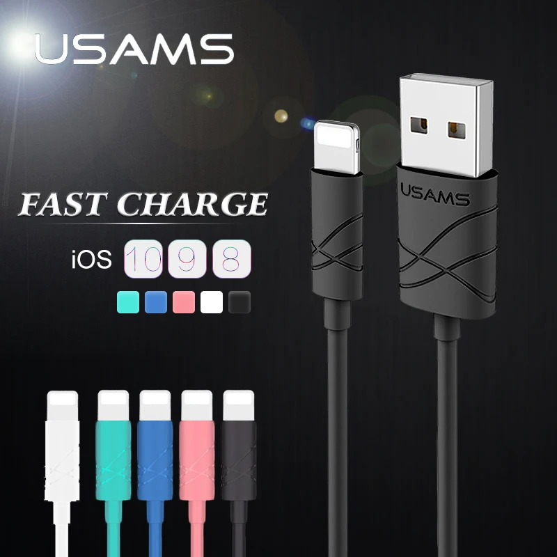 USAMS 1 м IOS10 2А Быстрая Зарядка Зарядное Устройство Usb Кабель для iPhone 5s iPad iPod H132|cable