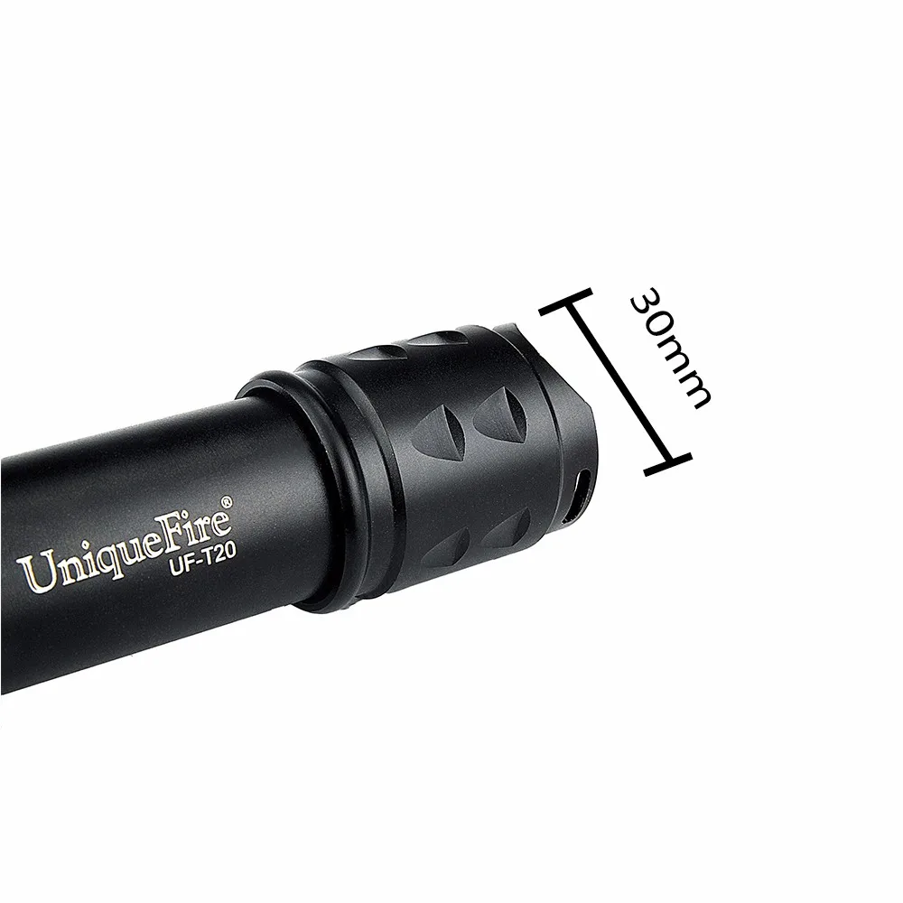UniqueFire UF-T20 LED Flashlight Cree XPE 3W Adujstable Flashlight Torch  Focus Zoom Light Lamp Black Color9