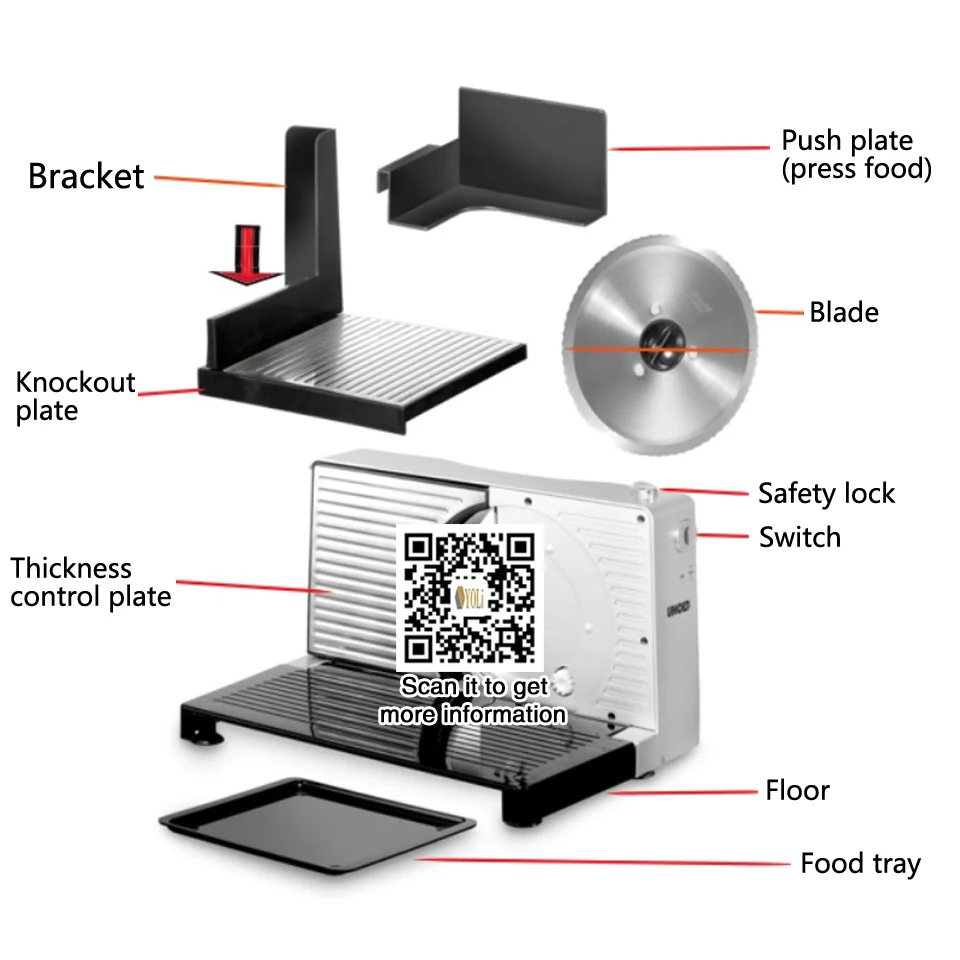 Электрический пищевой слайсер из нержавеющей стали для домашнего использования складные Слайсеры кухонные машины