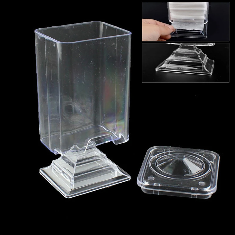 

15*7.3*5.5cm Makeup Holders Makeup Tool Kits Beauty Party Woo Acrylic Nail Make up Cotton Container Box Maquillage Accessories