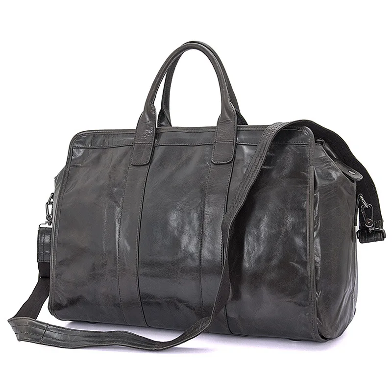 1" мужская дорожная сумка для ноутбука, деловая сумка из натуральной кожи, Большая вместительная сумка, сумки на выходные,, Мужская винтажная сумка - Цвет: black