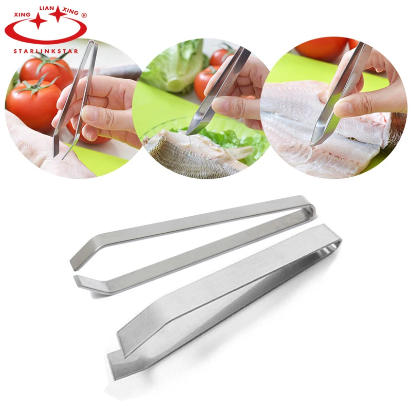 1PC Stainless Steel Fish Bone Remover Tweezers Pincer Puller Fish