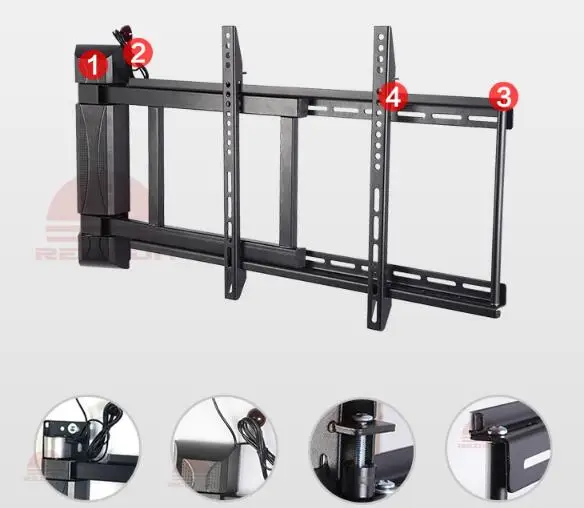 32 إلى 55 بوصة تلفاز LCD الجدري بهلوان ، بدوره الداخل ، الكمال مخبأة داخل الجدري التلفزيون السقف الخفية رفع wingover بعد