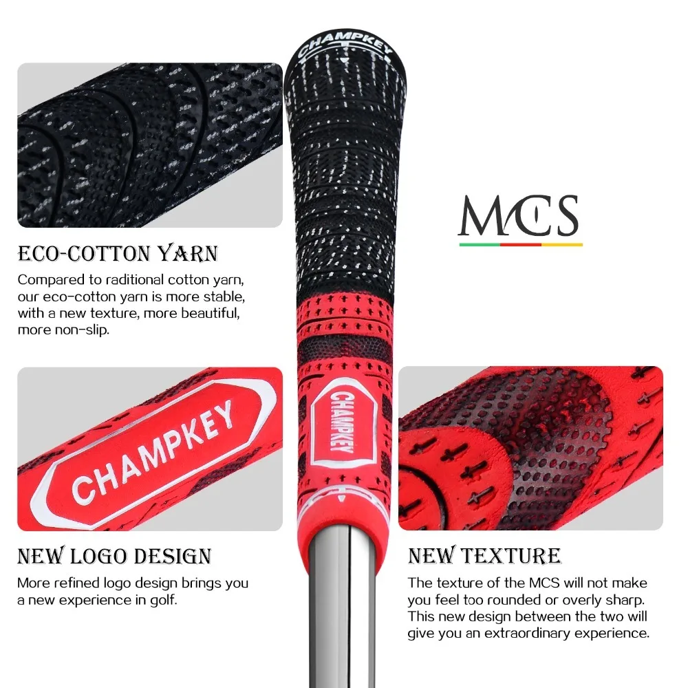 Новые 10 шт./компл. чэмпки MCS Гольф Грипсы 10 цветов Многокомпонентный Стандартный Гольф клуб нескользящие носки