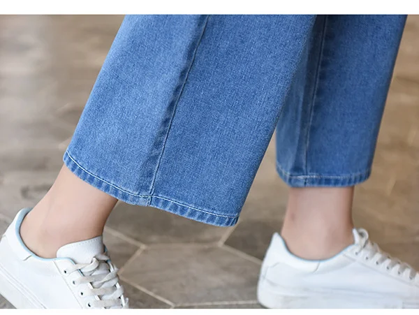 Новые джинсы для женщин, шаровары, свободные винтажные шаровары, женские широкие джинсы, синие хлопковые джинсы, женские Джинсы бойфренда