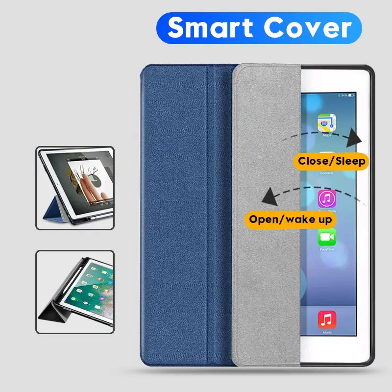 Чехол для iPad Pro 10 5 2017 с Apple Pencil Holder ZEAMAR кожаный смарт чехол магнитной подставкой