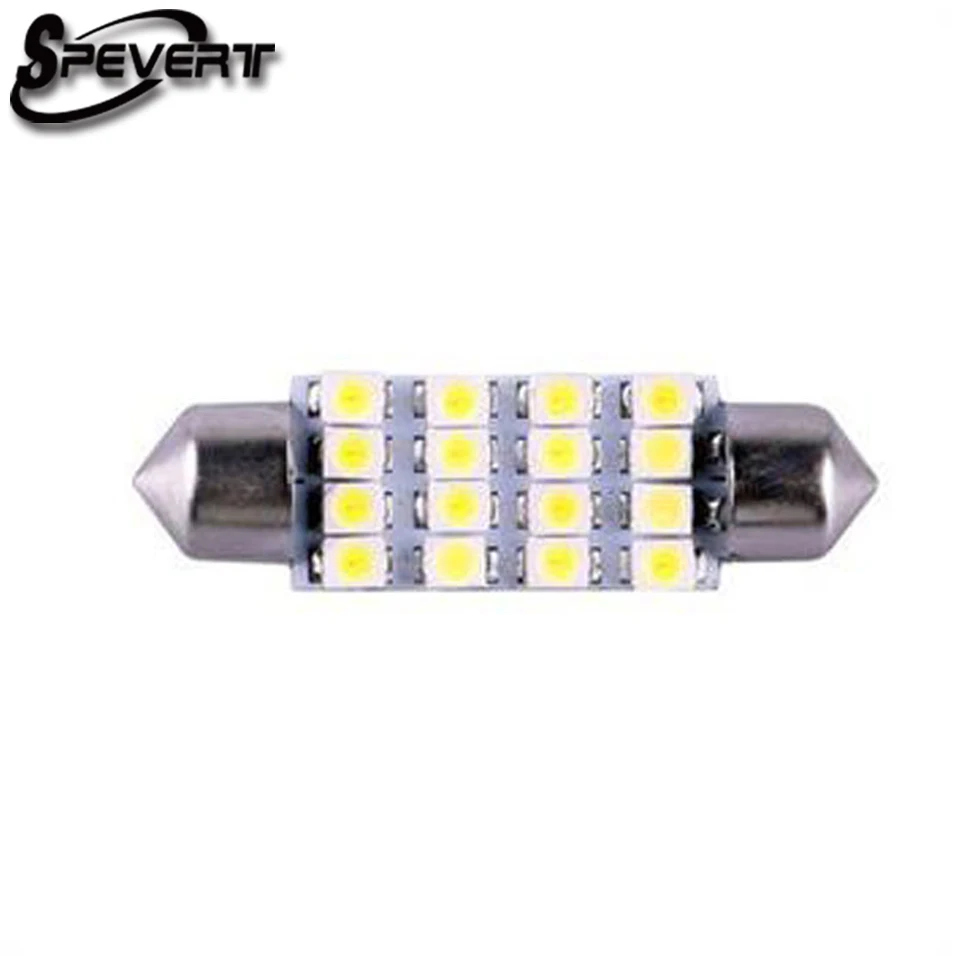 SPEVERT 36mm lampada bianca 3528 16SMD Car LED Interior Dome Light Festoon Bright White Bulb 12V | Автомобили и мотоциклы