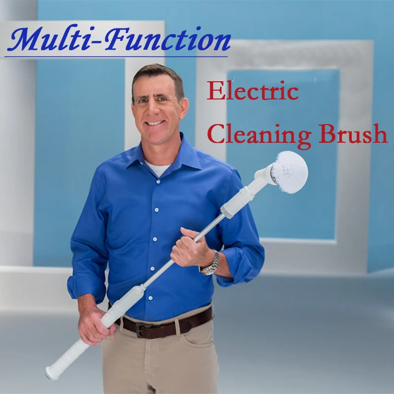 

Original Box Electric Turbo Scrub Long Handle Cleaning Brush Multi-function Wireless Charging Brush Household Cleaning Tools
