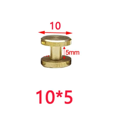 YIBO 4-20 мм 10 шт. металлическая заклепка для багажа твердый винт заклепки двойная головка плоский ремень медная одежда для заклепок кожа аксессуары для багажа - Цвет: 2