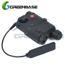 Greenbase тактический военный PEQ-15 Airsoft Scout белый свет/красный лазер/лазерного света комбо/Строб Батарея случае коробка черный