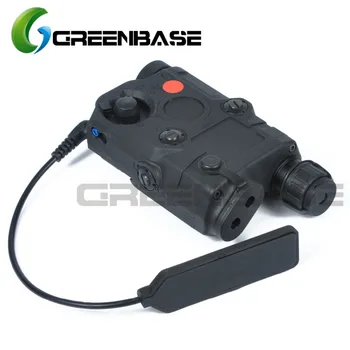 

Greenbase Tactical Military PEQ-15 Airsoft Scout Light White Light/Red Laser/Light Laser Combo/Strobe Battery Case Box Black