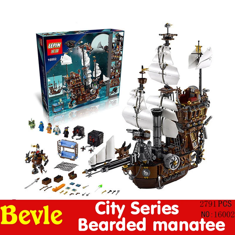 

Lepin 16002 2791Pcs Without Original Box Pirate Ship MetalBeard's Sea Cow Model Building Blocks Bricks Compatible Legoe 70810