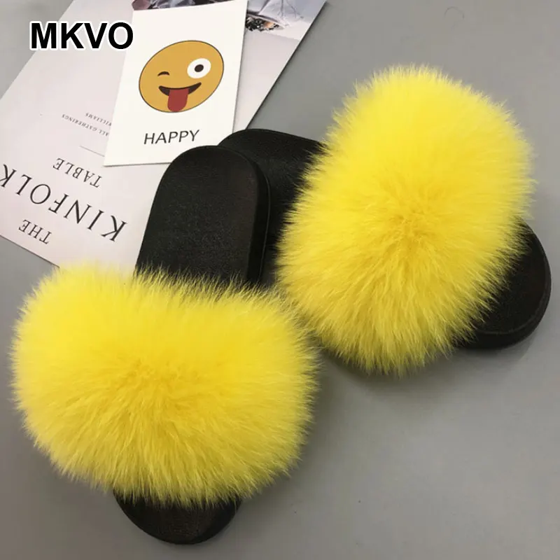 Лидер продаж повседневные женские тапочки с мехом сезон весна лето осень зима