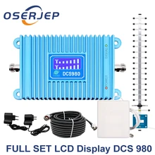 ЖК-дисплей GSM 1800 2G ретранслятор LTE 4G 1800MHz сотовый телефон мобильный усилитель ретранслятор Yagi Ceiing антенна