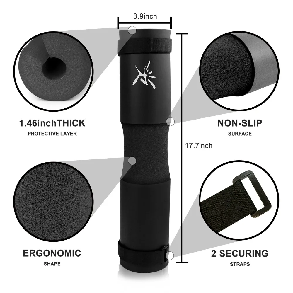  Foam Barbell Pad Cover Squat Pad For Gym Weight Lifting Cushioned Shoulder Back Support 45*10CM Nec