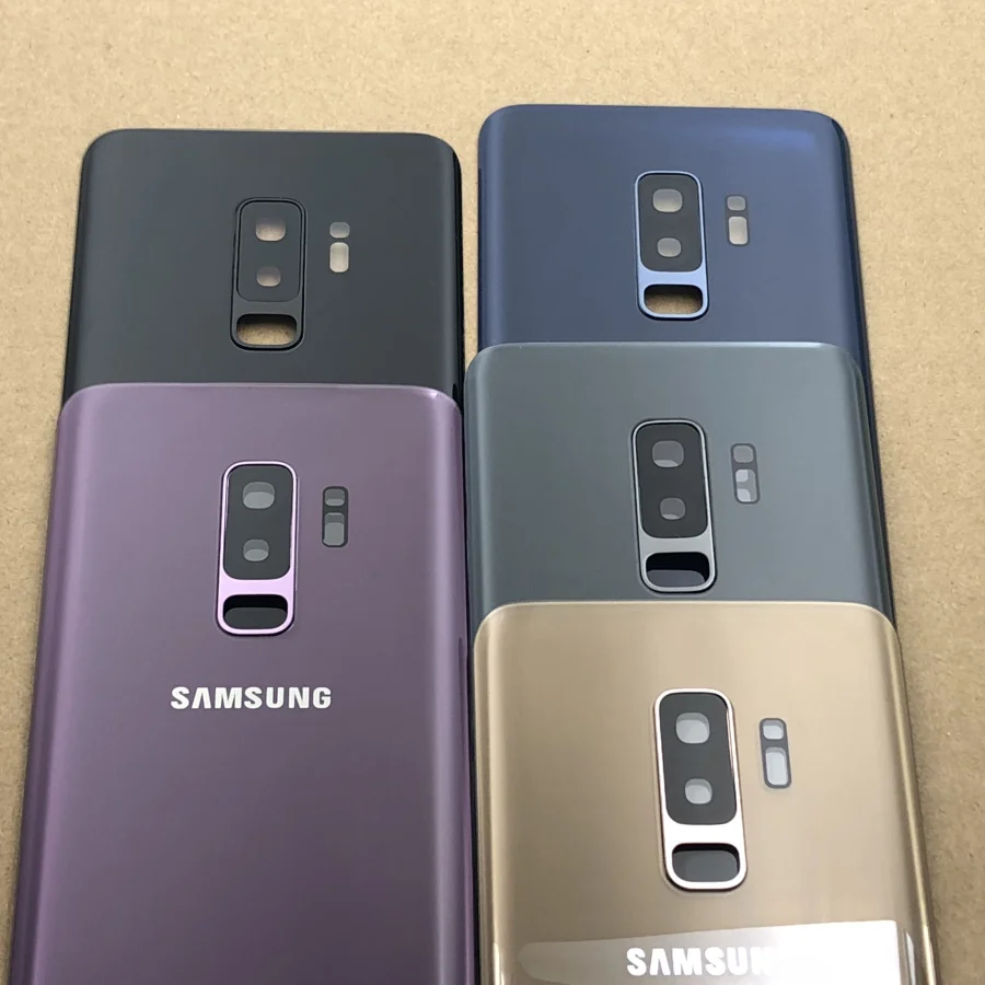 Для SAMSUNG Galaxy S9 G960F S9 Plus G965F Задняя стеклянная крышка батарейного отсека задняя дверь корпус чехол для SAMSUNG S9 S9+ Задняя стеклянная крышка