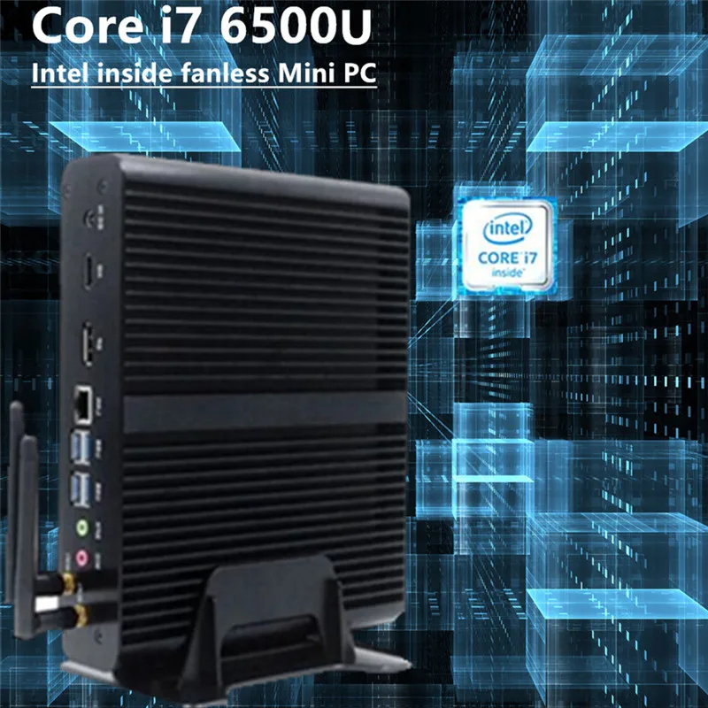 Lowest Price Fanless Mini PC i7 6500U /6600U Windows10 Barebone HD Graphics 520 4K HD HTPC HDMI 300M WiFi  3-year warranty Lowest Price Fanless Mini PC i7 6500U /6600U Windows10 Barebone HD Graphics 520 4K HD HTPC HDMI 300M WiFi  3-year warranty