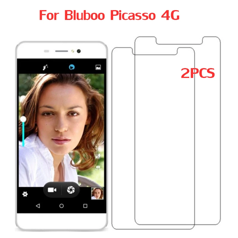 2 шт., закаленное стекло Bluboo Picasso,, Премиум Защитная пленка для экрана Bluboo Picasso 4G, чехол, ЖК-пленка для переднего стекла