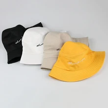 Для мужчин Хлопковые Панамы для женщин плотная вышивка письмо кепки s Мода хип хоп солнцезащитный крем шляпа рыбака Панама