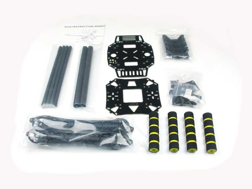 

S520 S600 Super Hard Arm 4-axle Rack Quadcopter Frame Kit with Landing Gear Skid F450 Frame Upgraded for FPV Drone F19456