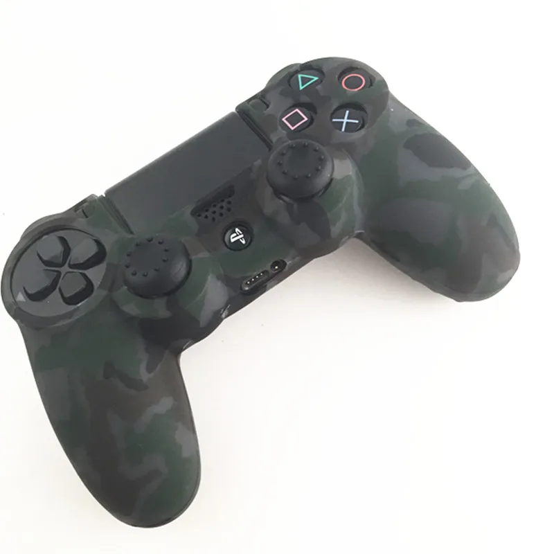 PS4 Pro тонкий контроллер геймпад защитный Камуфляжный силиконовый гелевый защитный мягкий чехол-накладка для Playstation 4 аксессуары - Цвет: Type 10