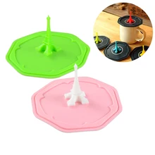 Башня кружева пылезащитный многоразовый силикон крышка чашки DIY бесплатно сплайсинга теплоизоляция крышка чашки Уплотнение Крышка цвет случайный