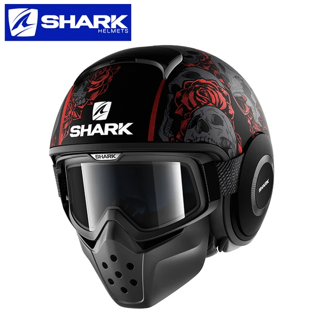 Casque Moto Requin Hommes Et Femmes Quatre Saisons Rétro Locomotive