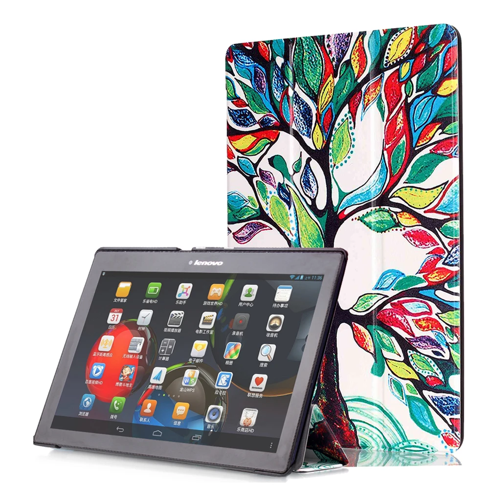Тонкий чехол для lenovo TAB2-A10-70 TB-X103F из искусственной кожи чехол-подставка для lenovo TAB3 10 Plus чехол для планшета