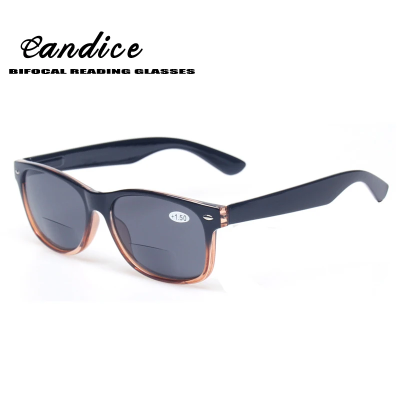 Bifocal Reading Glasses Grey Lens Fashion Men and Women