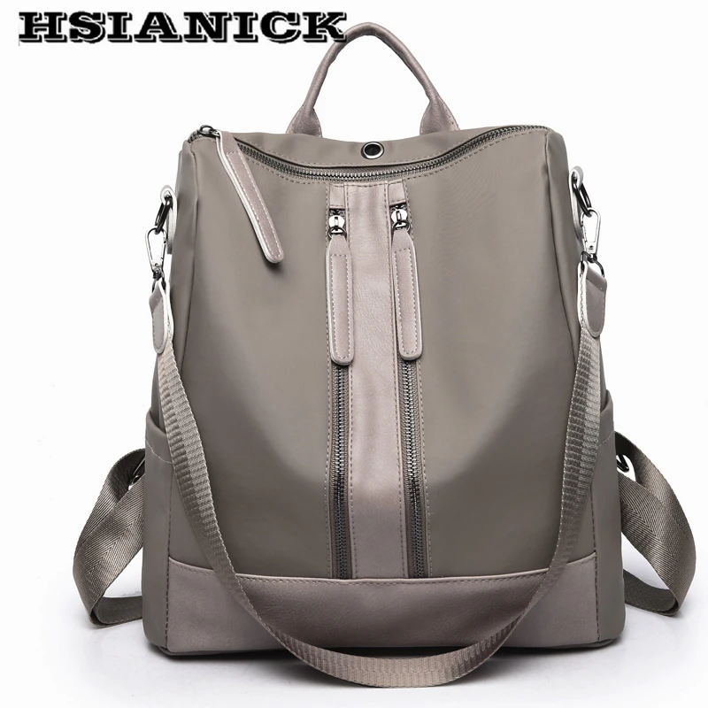 

Backpack female 2019 new fashion nylon cloth fashion shoulder bag large capacity collision color anti-theft travel bag backpack