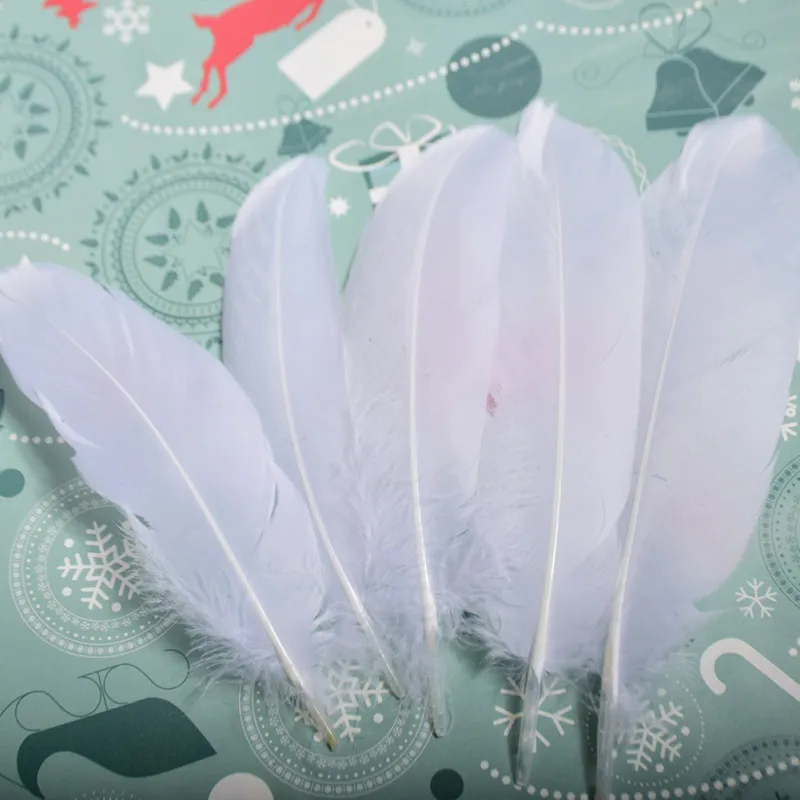 

50 pcs of High quality white black goose feathers 5-6inch DIY jewelry accessories wedding home crafts decoration plume