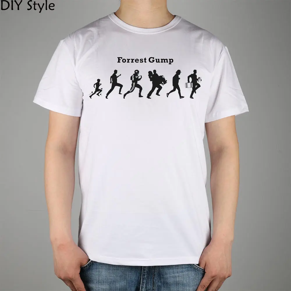 

FORREST GUMP NWR JN T-shirt Top Lycra Cotton Men T shirt New Design High Quality Digital Inkjet Printing