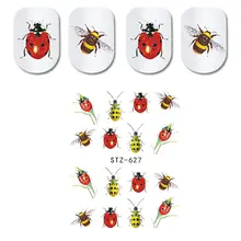 Bee ползунки наклейки s для ногтей пчела Маникюр украшения ногтей Вода переводные наклейки Обертывания Татуировки Инструменты для ногтей красоты