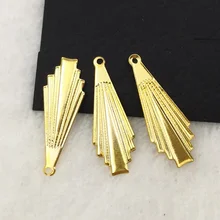 

100 PCS 8*23MM Antique Bronze/Gold Metal Filigree Flowers Slice Charms Base Jewelry DIY Bracelet Earring Pendants Making