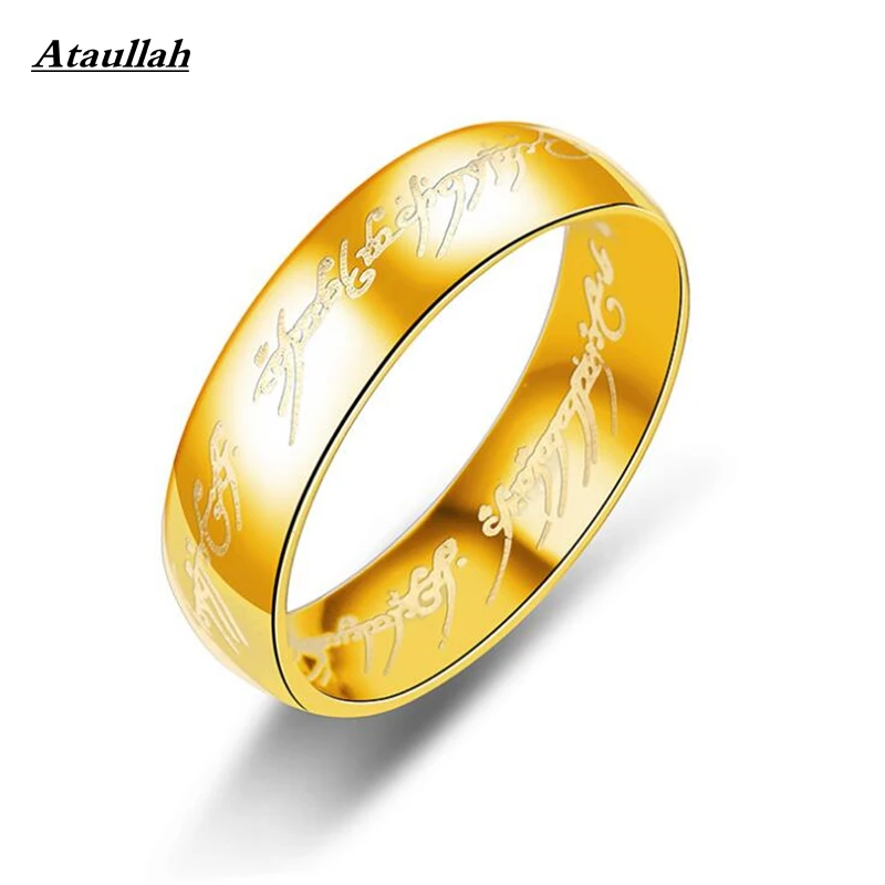 Ataullah, новинка, кольцо из нержавеющей стали, мощное, Властелин одного, кольцо для влюбленных женщин и мужчин, модное ювелирное изделие,, RWD7-053-1 - Цвет основного камня: Gold