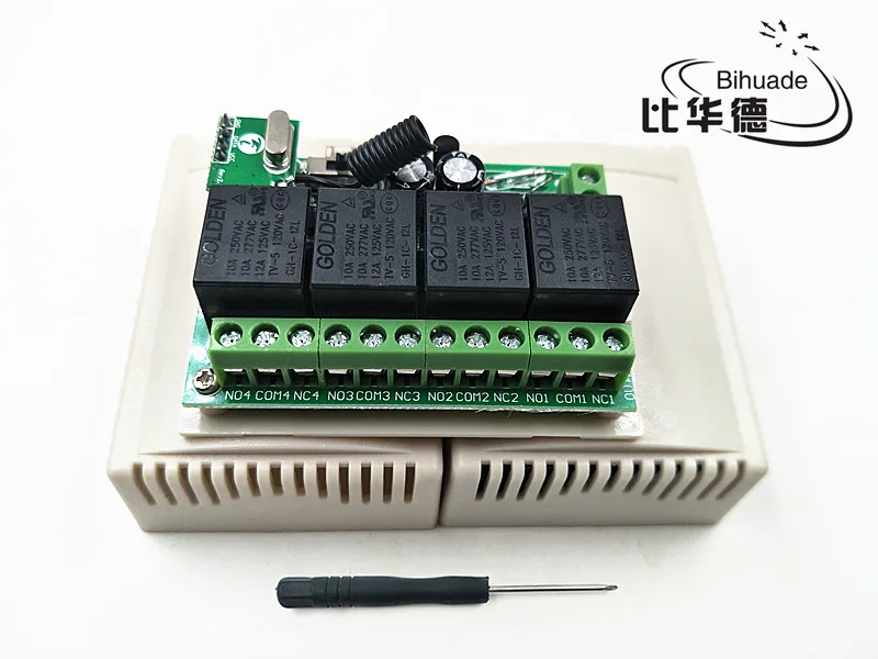 

1PCS Universal Wireless Remote Control Switch DC 12V 4CH relay Receiver Module For 4CH 1527 learning code 315 Mhz Transmitter