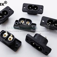 NCHTEK 250V 2.5A IEC 320 C8 2Pin Male Socket Soldering AC Power Connector/Free DHL Shipping/300PCS