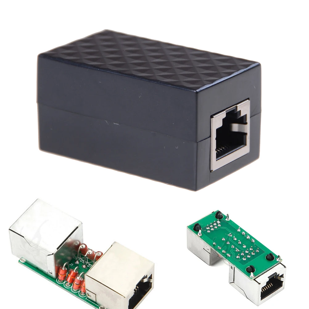 

Lightning Arrester Ethernet Surge Protector RJ-45 Ethernet Cable Join Extension Converter Adapter Coupler New Arrival