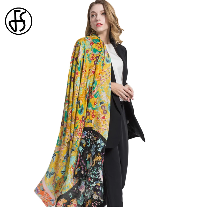 

FS Foulard Femme Long Large Cotton Linen Scarf Scarves Print Shawls Hijab Tassels For Women Ladies Girl Pashmina Vintage Ethnic