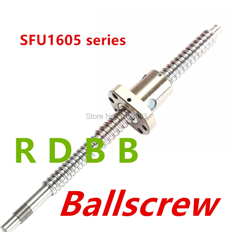 Новинка шариковый винт SFU1605 350 мм RM1605 1 шт. + шариковая гайка обработка конца для