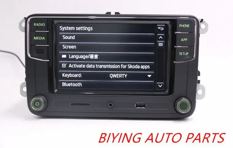 Android Auto CarPlay MirrorLink Noname RCD330 Plus R340G 6,5 MIB радиоприемник с зеленой подсветкой для Skoda Octavia Fabia Superb Yeti